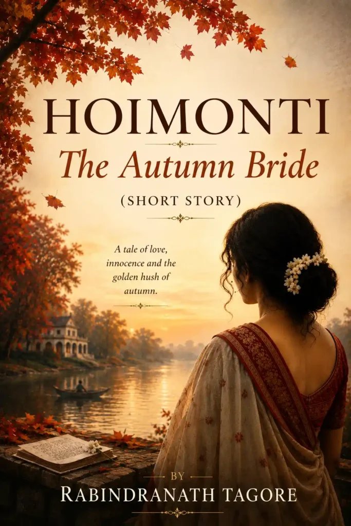 Book cover for Haimanti by Rabindranath Tagore, featuring a classic design for the renowned Bengali short story.
