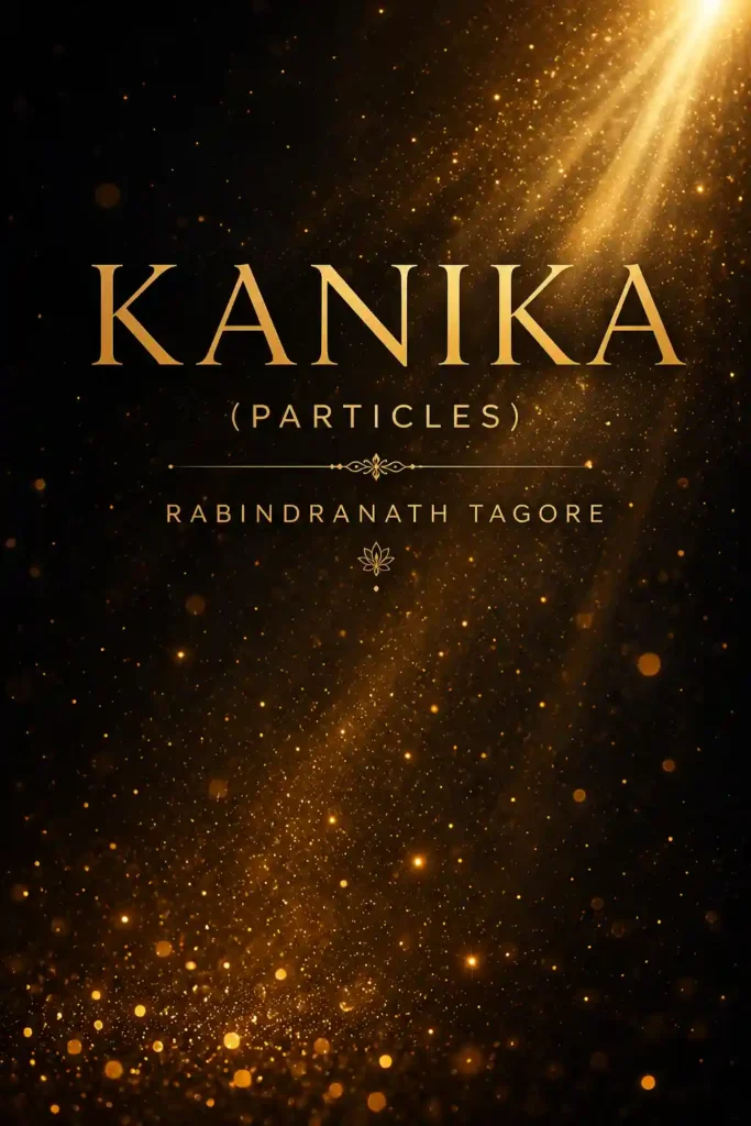Book cover for Kanika by Rabindranath Tagore, featuring a classic design for the renowned Bengali poetry collection.
