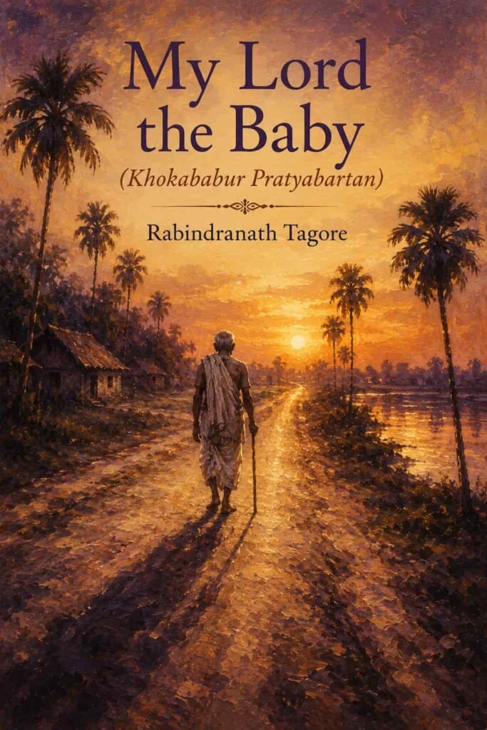 Book cover for My Lord the Baby by Rabindranath Tagore, featuring a classic design for the renowned Bengali short story.