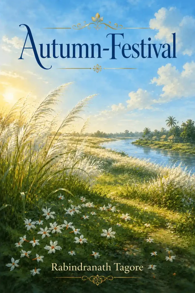 Book cover for Autumn-Festival by Rabindranath Tagore, featuring a classic design for the renowned Bengali play.