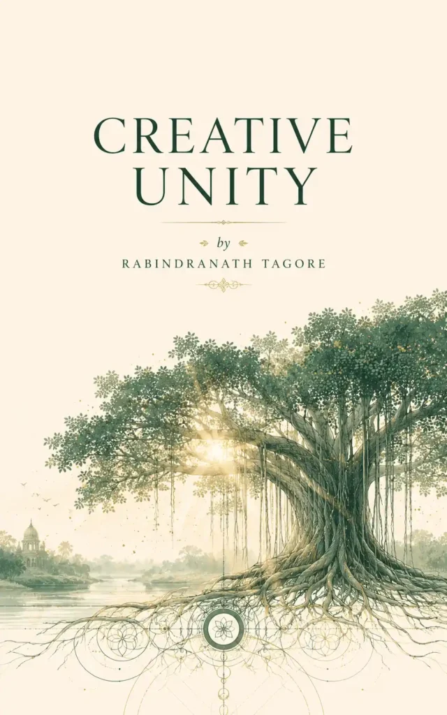 Book cover for Creative Unity by Rabindranath Tagore, featuring a classic design for the renowned collection of essays.