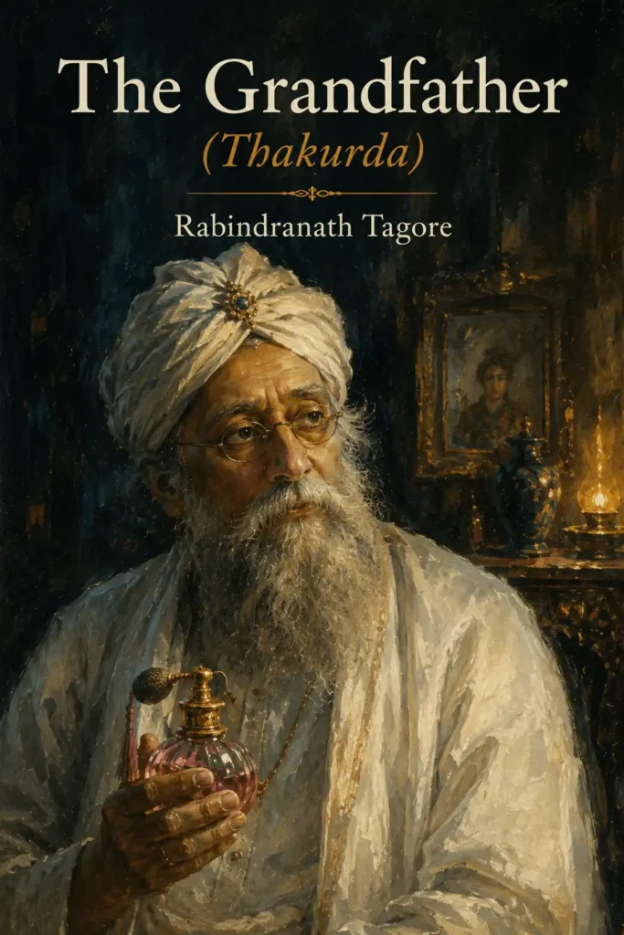 Book cover for The Babus of Nayanjore by Rabindranath Tagore, featuring a classic design for the renowned Bengali story.