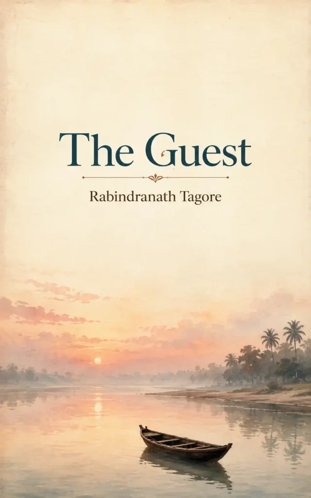 Book cover for The Guest (Atithi) by Rabindranath Tagore, featuring a classic design for the renowned Bengali story.