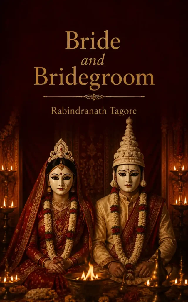 Book cover for Bride and Bridegroom by Rabindranath Tagore, featuring a classic design for the renowned Bengali story.