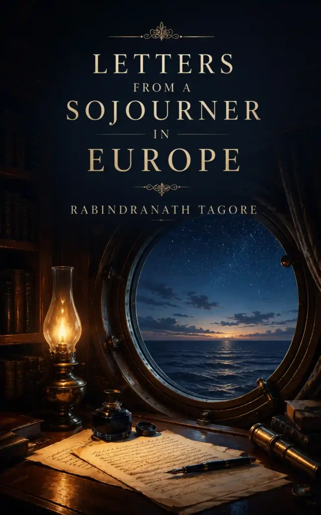 Book cover for Letters from a Sojourner in Europe by Rabindranath Tagore, featuring a classic design for the renowned Bengali travelogue.