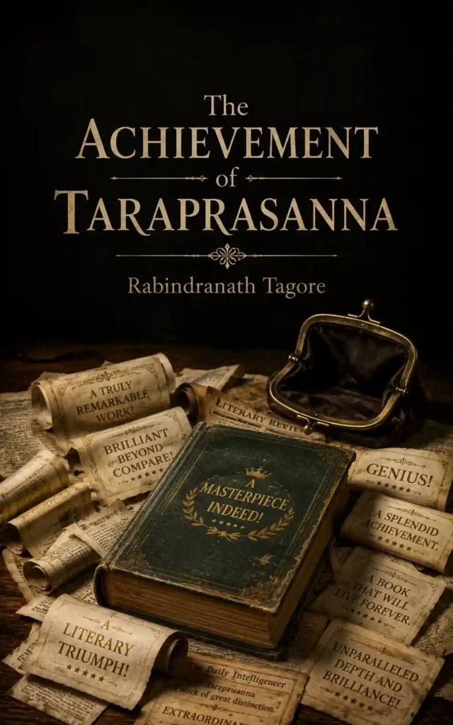 Book cover for The Achievement of Taraprasanna by Rabindranath Tagore, featuring a classic design for the renowned Bengali story.