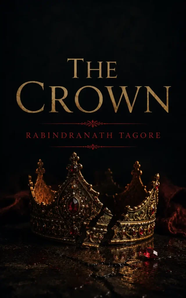 Book cover for The Crown (Mukut) by Rabindranath Tagore, featuring a classic design for the renowned Bengali play.