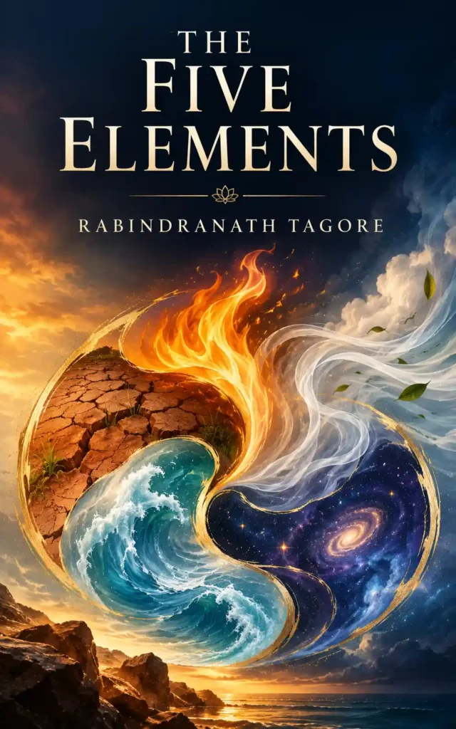 Book cover for The Five Elements by Rabindranath Tagore, featuring a classic design for the renowned Bengali work.