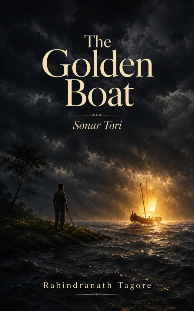 Book cover for The Golden Boat by Rabindranath Tagore, featuring a classic design for the renowned poetry collection.