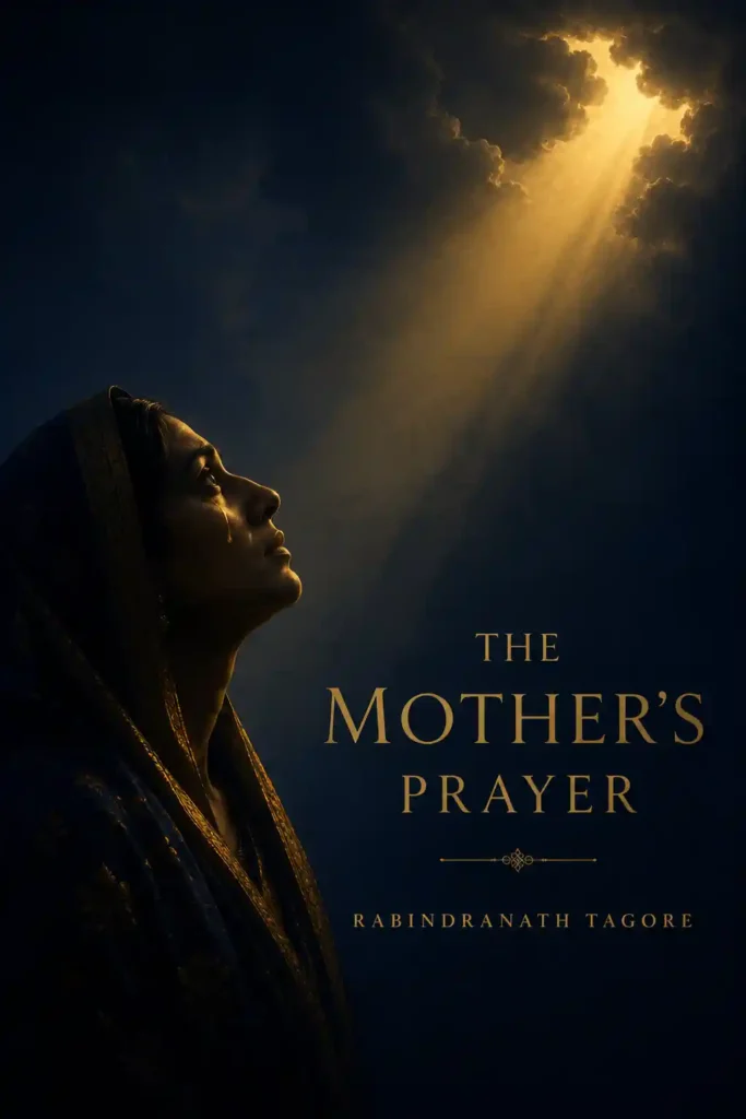 Book cover for The Mother’s Prayer by Rabindranath Tagore, featuring a classic design for the renowned Bengali work.