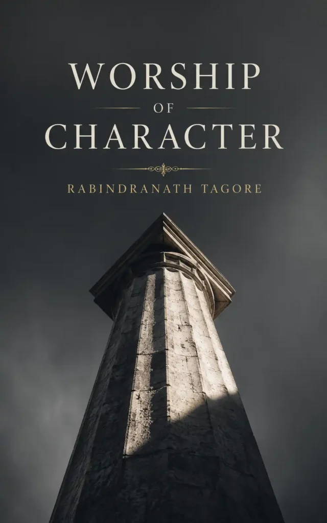 Book cover for Worship of Character by Rabindranath Tagore, featuring a classic design for the renowned Bengali work.