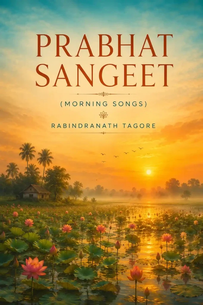 Book cover for Morning Songs by Rabindranath Tagore, featuring a classic design for the renowned Bengali poetry collection.
