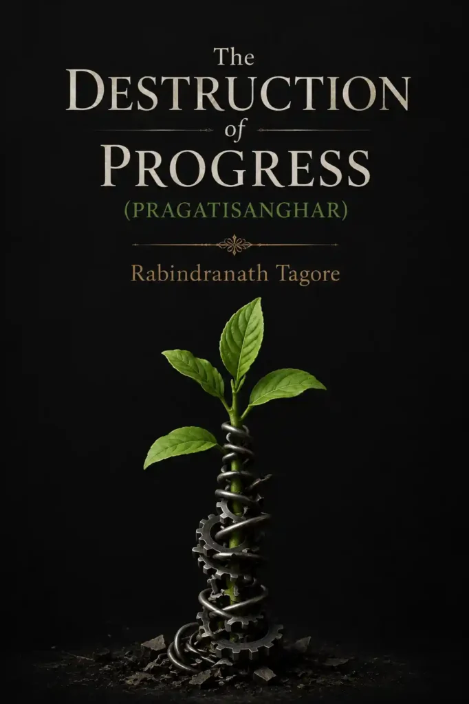 Book cover for The Progress Society by Rabindranath Tagore, featuring a classic design for the renowned Bengali work.